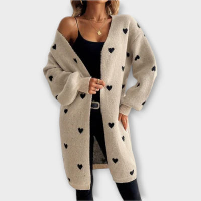 Julia - Cardigan s vzorem srdce