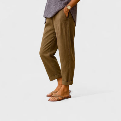 Otýlie - Letní Kalhoty z Lnu a Bavlny