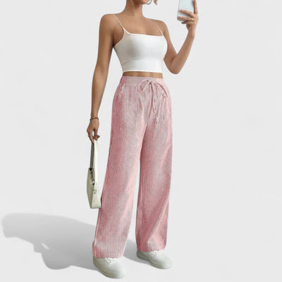 Dominique - Pohodlné Široké Kalhoty