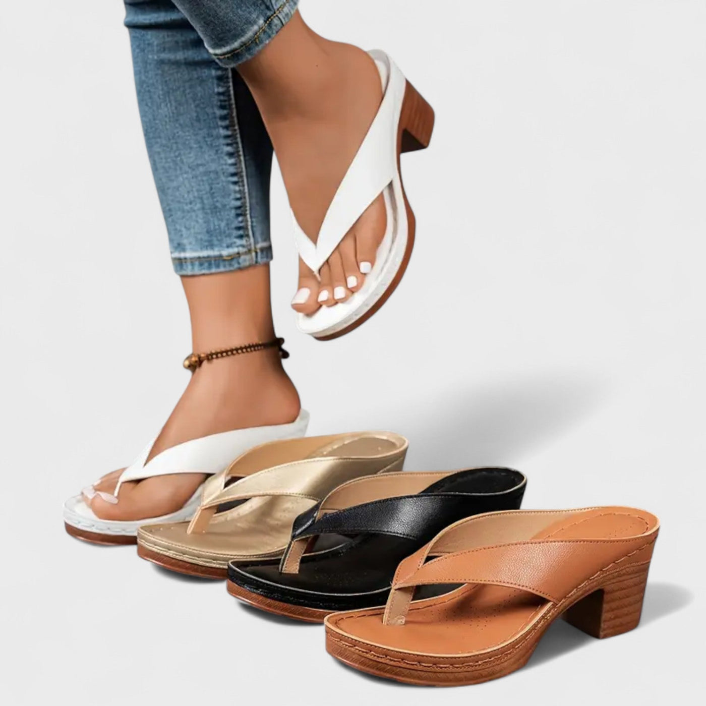 Petra - Ortopedické pantofle s podpatky