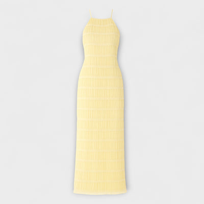 Adeline - Dlouhé šaty s halter výstřihem