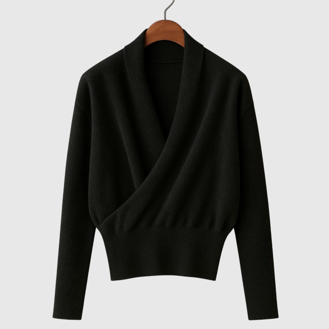 Elena – Zavinovací pletený svetr Premium